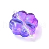 7Pcs 7 Colors Transparent Spray Painted Glass Charms PALLOY-JF03518-03-3