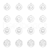 Unicraftale 16Pcs 4 Styles 201 Stainless Steel Pendants STAS-UN0061-14-1