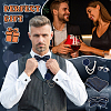 AHADERMAKER Polyester Satin Bow Tie for Men FIND-GA0003-49B-7