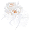 Bridal Mesh Veil Floral Cloth Hair Combs MRMJ-WH0077-096-1