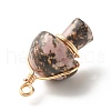 Natural Rhodonite Pendants PALLOY-JF01134-03-3