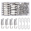 SUPERFINDINGS 60Pcs 2 Style Aluminum Roof De-Icing Cable Clips & Cable Spacers AJEW-FH0002-22-1