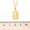 Abstract Face 304 Stainless Steel Pendant Necklaces NJEW-H059-25G-5