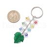 Glass Acrylic Maple Leaf Keychains KEYC-TA00037-3