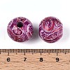 Bohemian Style Printed Schima Wood Beads WOOD-T032-31E-3