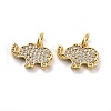 Brass Micro Pave Cubic Zirconia Pendants KK-K258-17G-RS-1