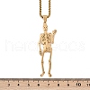 304 Stainless Steel Skeleton Pendant Necklaces NJEW-K283-08G-3