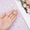 BENECREAT 20Pcs Sterling Silver Stud Earring Findings STER-BC0002-24C-3