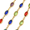 Brass Glass Horse Eye Link Chains CHC-R001-03G-03-1