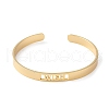 Rack Plating Brass Open Cuff Bangles for Women BJEW-M303-02C-G-2