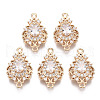 Brass Micro Pave Cubic Zirconia Links Connectors KK-R111-011-B01-1