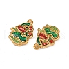 304 Stainless Steel Enamel Pendants STAS-Z140-08G-2