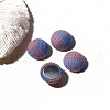Grid Fabric Round Cabochons Accessories PW-WG87273-02-1