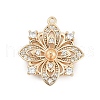 Brass Micro Pave Clear Cubic Zirconia European Dangle Charms Bails KK-Q026-13G-1