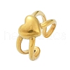 304 Stainless Steel Adjustable Open Cuff Rings for Women RJEW-U063-01A-G-4