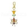 Bees Handmade Glass Seed Beads Pendants Decorations HJEW-MZ00069-3