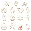 30Pcs 15 Styles Alloy Enamel Pendants ENAM-YW0004-19-1