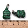 Synthetic Malachite Pendants G-B127-06P-02-4