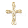 Rack Plating Brass Micro Pave Cubic Zirconia Pendants KK-A224-14G-02-1