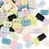 2-Hole Glass Buttons PORC-R010-06-1