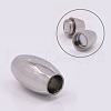 304 Stainless Steel Magnetic Clasps with Glue-in Ends STAS-E006-94-1