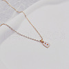 Alloy White Enamel Initial Pendant Necklaces WG51722-02-1
