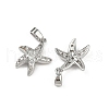 Brass Micro Pave Cubic Zirconia Pendants KK-C093-17A-P01-2