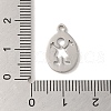 Non-Tarnish 201 Stainless Steel Pendants STAS-E217-16P-3