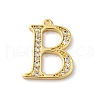 Rack Plating Brass Micro Pave Cubic Zirconia Pendant KK-H449-76G-10-1