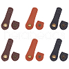 WADORN 6Sets 3 Colors Sew On Cowhide Leather Tab Closure with Snap Buttons FIND-WR0004-81-1