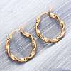 201 Stainless Steel Hoop Earrings EJEW-A054-05C-G-3