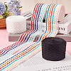 Gorgecraft 5M Rainbow Color Flat Polyester Wave Elastic Cord OCOR-GF0003-85D-4