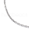 Non-Tarnish 304 Stainless Steel Cable Chain Necklace for Men Women STAS-B039-05P-2