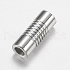 Tarnish Resistant 304 Stainless Steel Magnetic Clasps with Glue-in Ends STAS-F149-04P-B-2