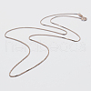 925 Sterling Silver Box Chain Necklaces STER-F039-40cm-04RG-1
