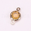 Brass Pave Glass Connector Charms FIND-WH0420-93KCG-05-1