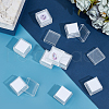 Olycraft 24Pcs Square Transparent Plastic Loose Diamond Box CON-OC0001-68A-5