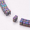 Electroplated Non-magnetic Synthetic Hematite Beads Strands G-P367-F04-1