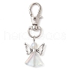 Angel Glass Pendant Decorations HJEW-JM02780-2