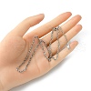304 Stainless Steel Rope Chain Necklace for Men Women NJEW-YW0001-08-4