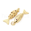 Rack Plating Brass Micro Pave Cubic Zirconia Pendants KK-M309-38B-G-2