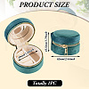 Portable Travel Round Velvet Jewelry Set Storage Zipper Boxes CON-TAC0001-11A-4