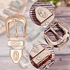 WADORN 6 Sets 3 Colors Belt Alloy Buckle Sets FIND-WR0011-10-3