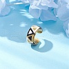 Glass Seed Beads Triangle Open Cuff Rings RJEW-MZ00020-2