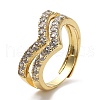 Cubic Zirconia Crown Adjustable Rings RJEW-Q777-11G-1