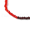 Faceted Rondelle Glass Beaded Necklace for Women NJEW-M208-02E-4