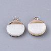 Electroplate Freshwater Shell Pendants X1-SHEL-S276-61A-2