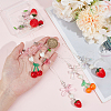 Resin & Acrylic Mobile Straps HJEW-BC00031-3