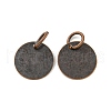Brass Stamping Blank Tag Charms KK-C3050-R-NF-1