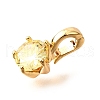 Brass Micro Pave Cubic Zirconia Charms KK-D356-05B-G-2